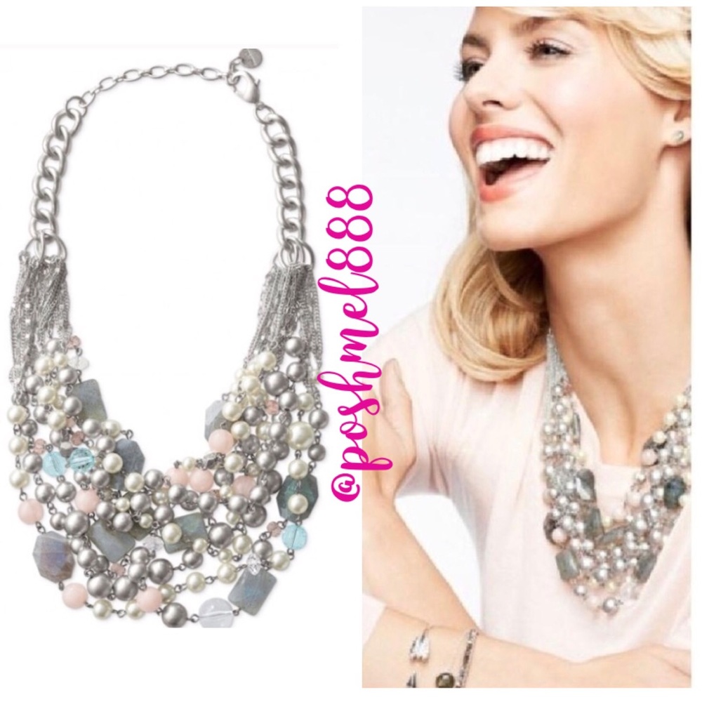 Stella & Dot | Gorgeous Labradorite + Silver Multi-layer Oslo Necklace Rโฆ - Picture 15 of 15